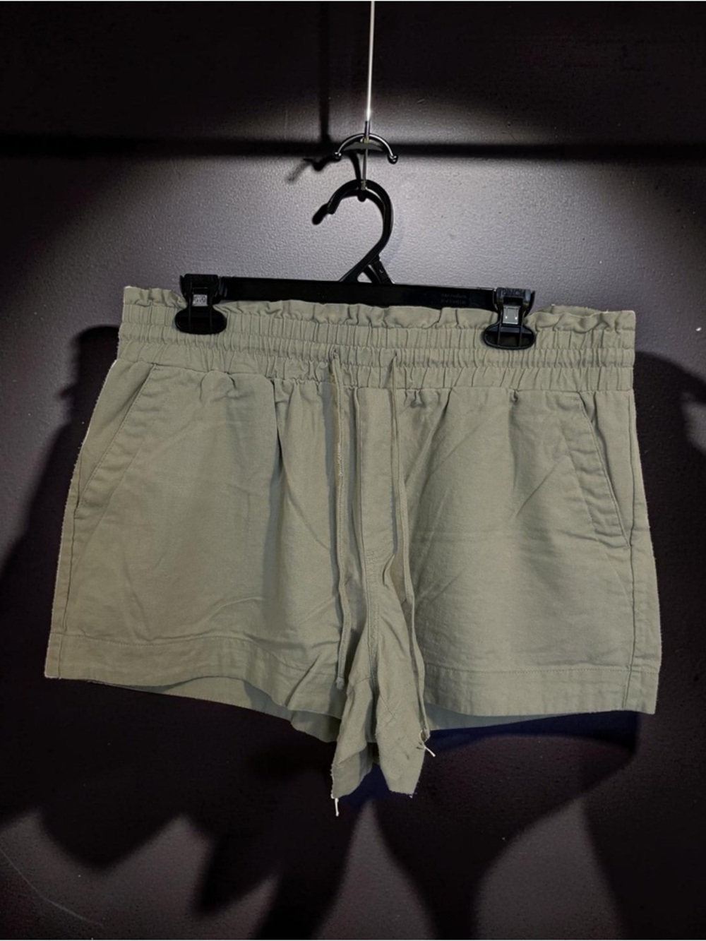 A New Day Sage Green Linen Shorts – Lightweight High Rise Summer Staple